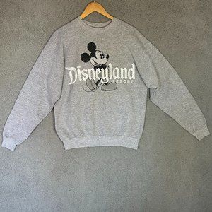 Disneyland Resort Mickey Sweatshirt Disney Gray Size Medium